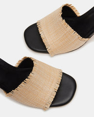 CRESCENT Raffia Square Toe Mule Heel | Women's Heels | Steve Madden for Sale