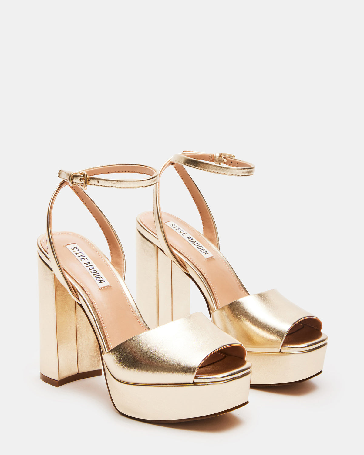 LOURDES Champagne Platform Heel | Women's Heels | Steve Madden on Sale
