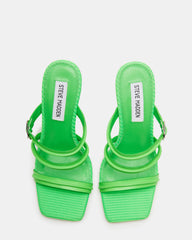 TRIN Green Strappy Square Toe Mule | Women's Heels | Steve Madden near me