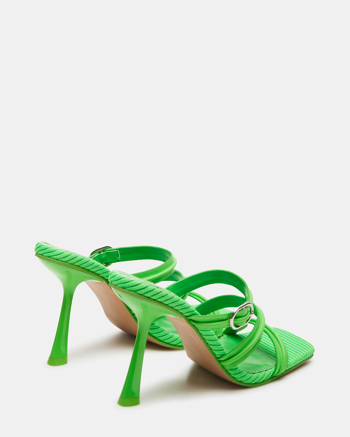 TRIN Green Strappy Square Toe Mule | Women's Heels | Steve Madden near me