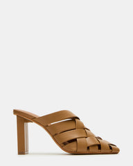 NAKITA Natural Square-Toe Woven Mule Women's Heel | Steve Madden Sale