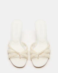 CARY Pearl Ivory Square-Toe Strappy Mule Women's Heel | Steve Madden for Sale