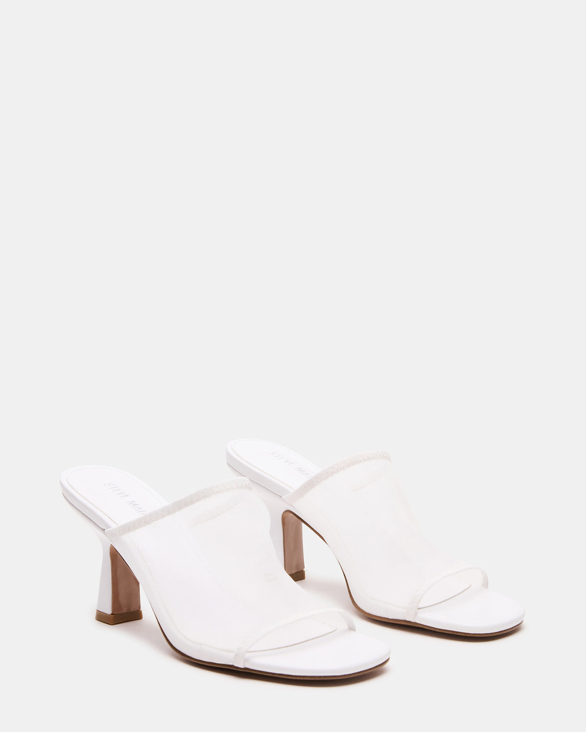 GLEAM White Women's Square-Toe Mule Heel | Steve Madden US