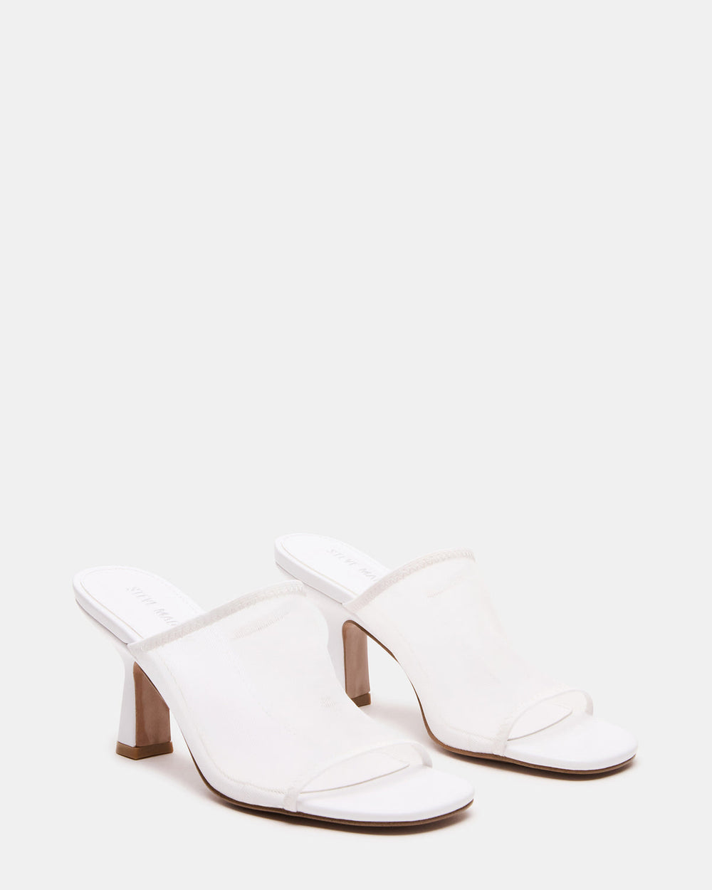 GLEAM White Women's Square-Toe Mule Heel | Steve Madden US