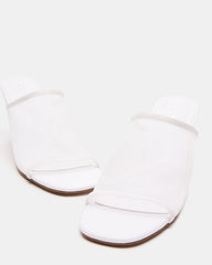 GLEAM White Women's Square-Toe Mule Heel | Steve Madden US