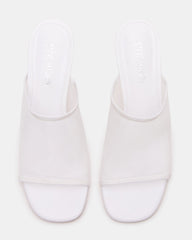 GLEAM White Women's Square-Toe Mule Heel | Steve Madden US