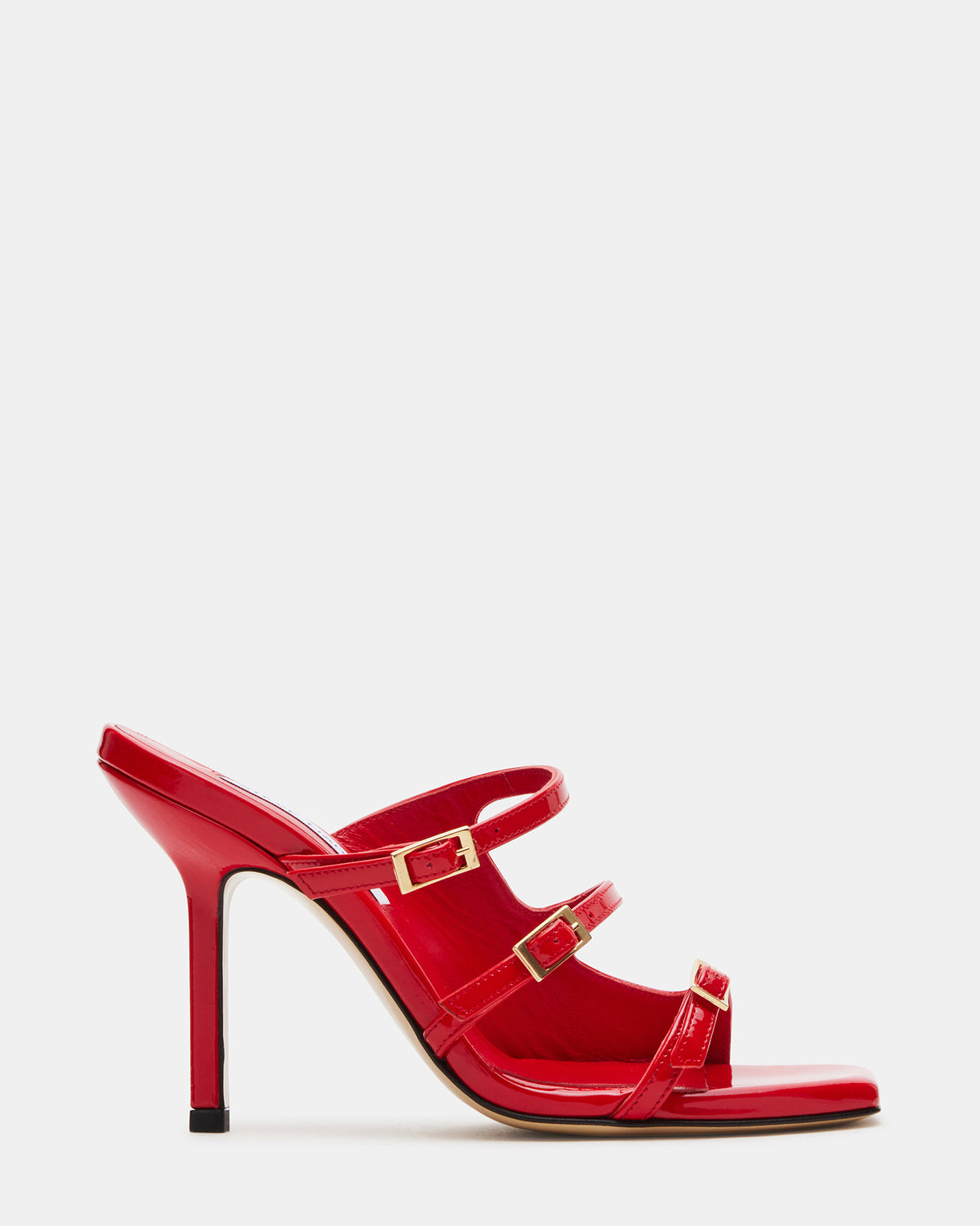 OPULENT Red Leather Square Toe Mule Heel | Women's Heels | Steve Madden outlet