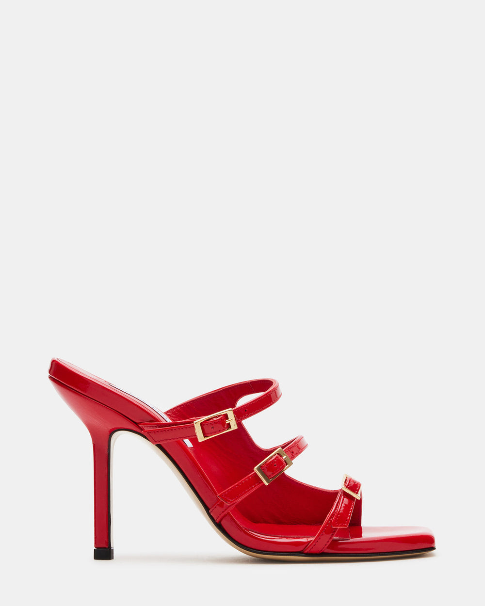OPULENT Red Leather Square Toe Mule Heel | Women's Heels | Steve Madden outlet