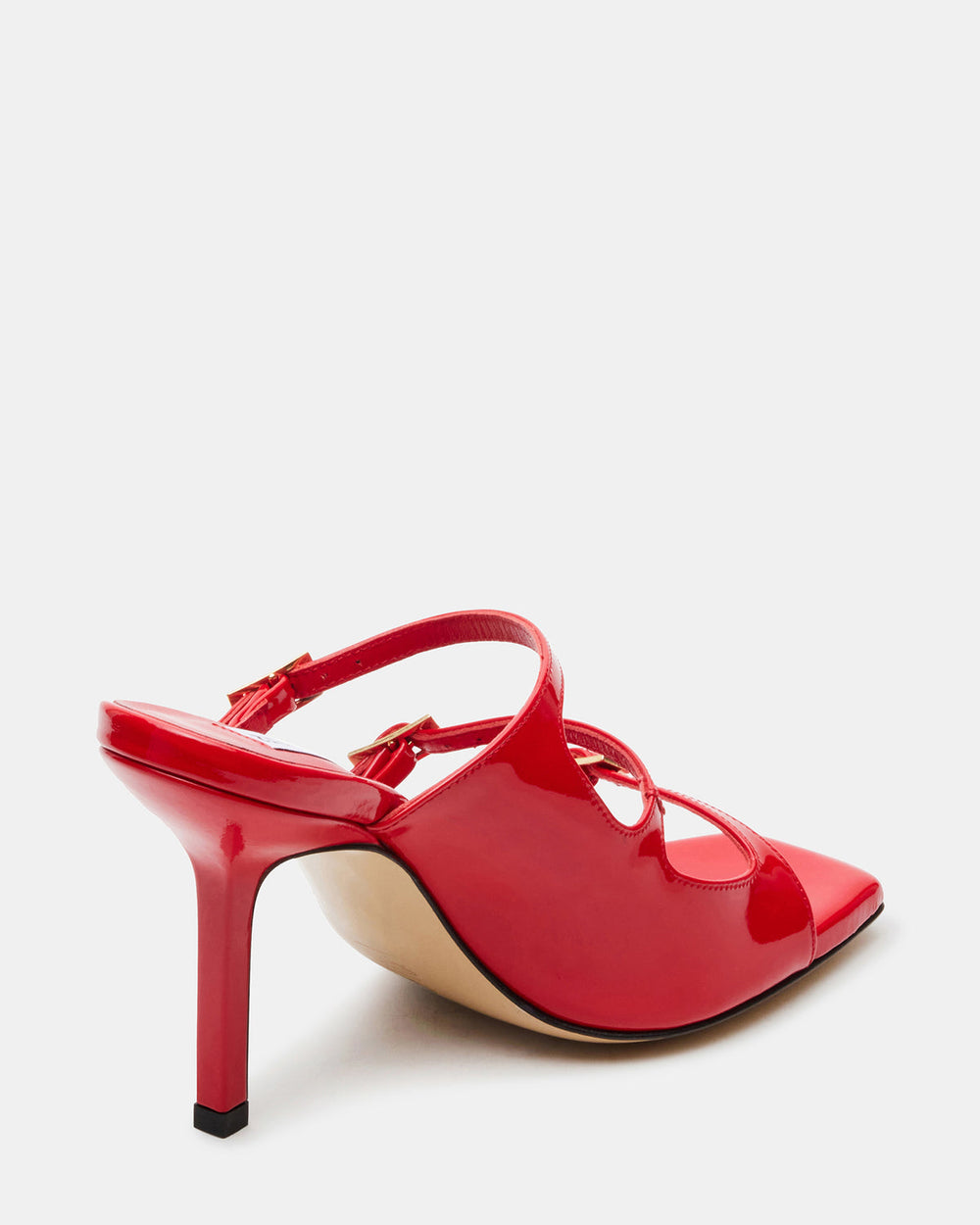 OPULENT Red Leather Square Toe Mule Heel | Women's Heels | Steve Madden outlet