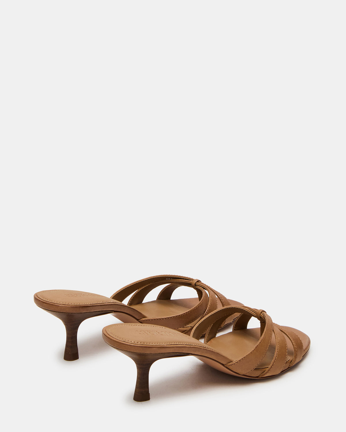 CARY Camel Leather Square-Toe Strappy Mule Women's Heel | Steve Madden discount