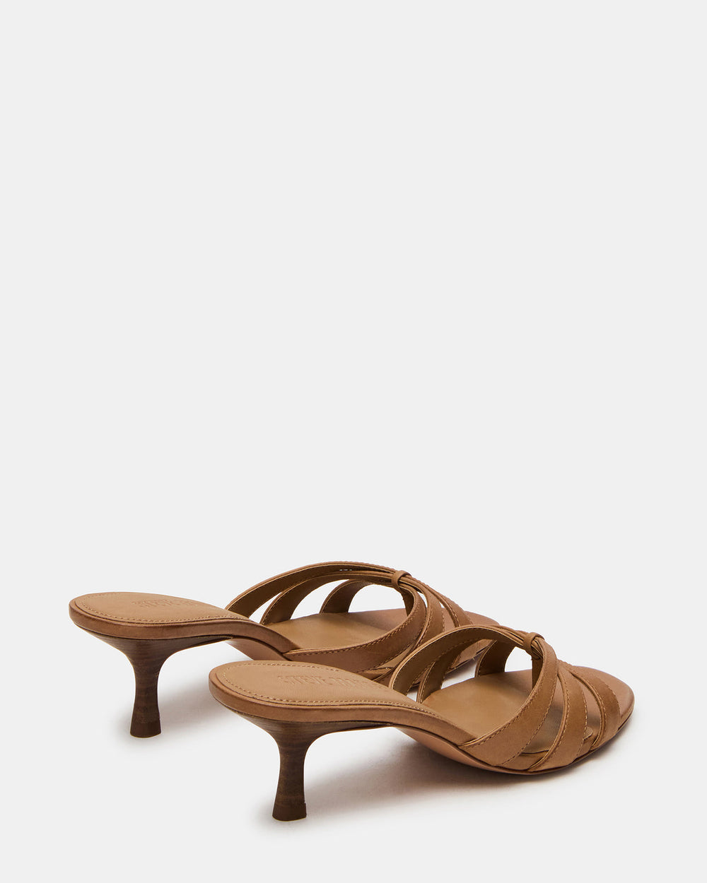 CARY Camel Leather Square-Toe Strappy Mule Women's Heel | Steve Madden discount