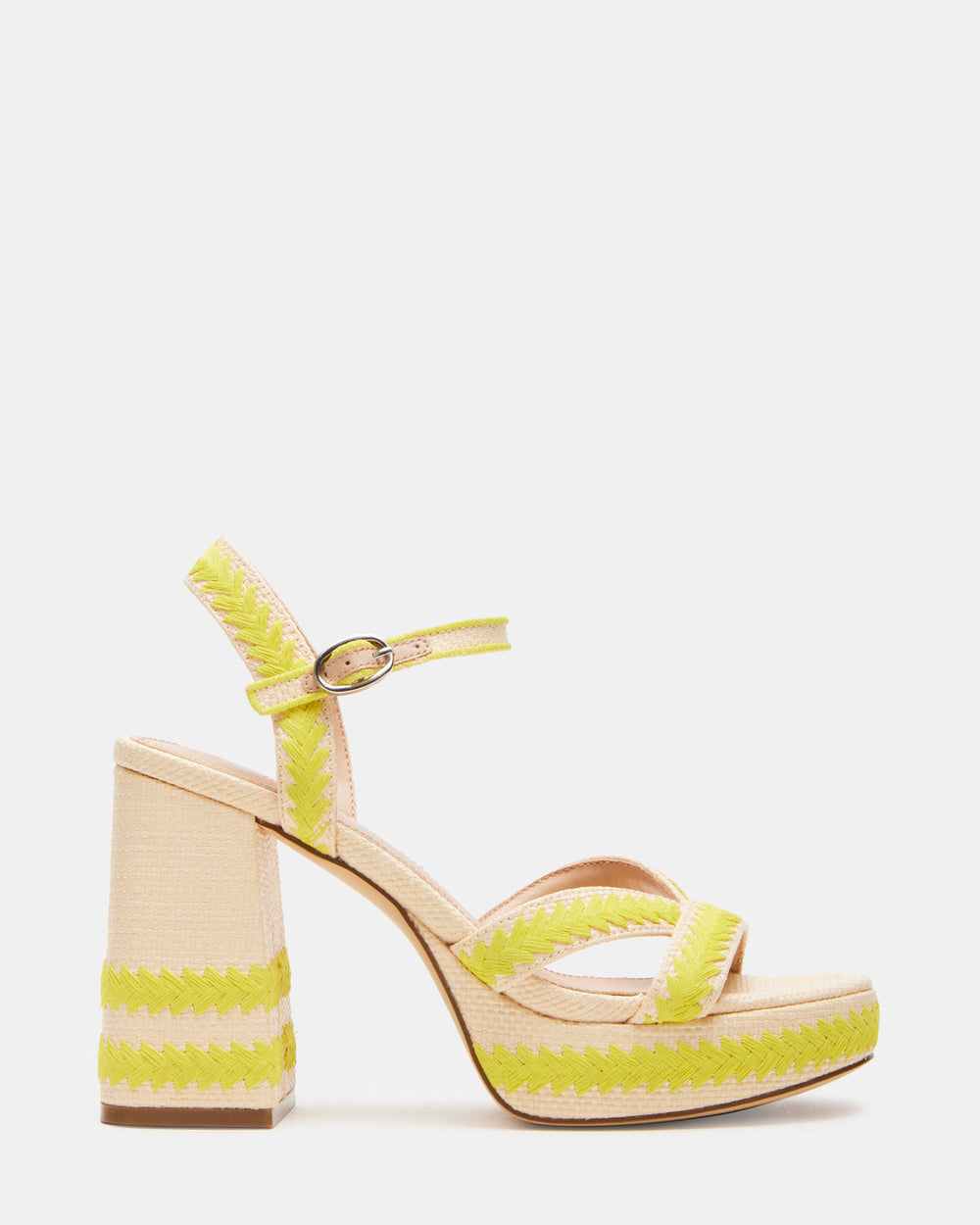 MIMOSA Yellow Women's Platform Block Heel | Steve Madden Sale