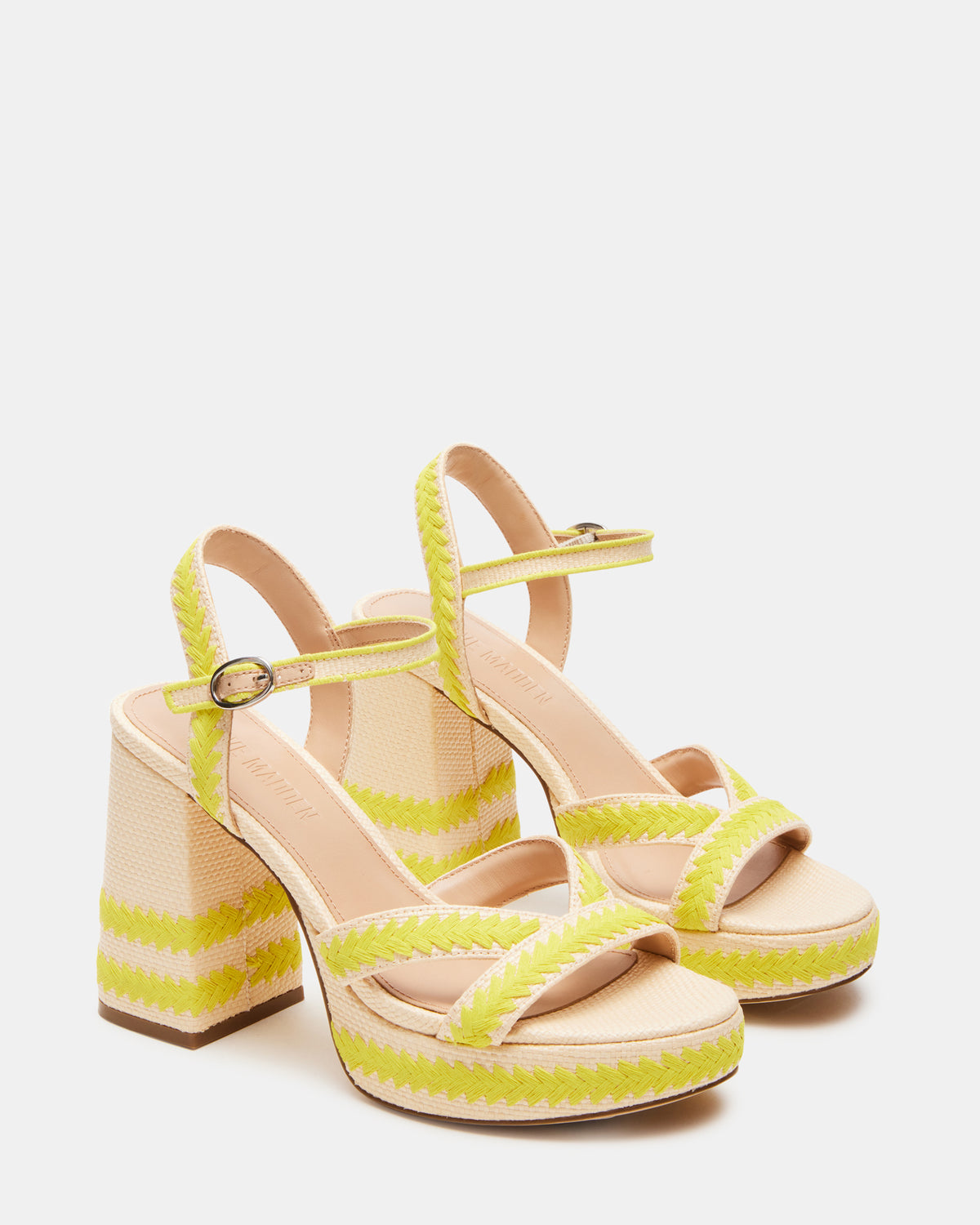MIMOSA Yellow Women's Platform Block Heel | Steve Madden Sale