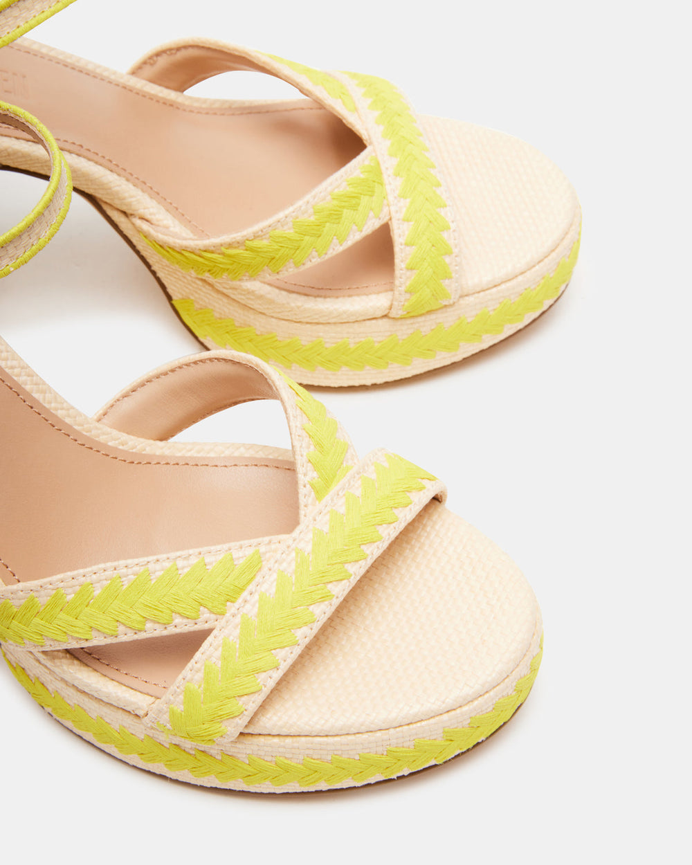 MIMOSA Yellow Women's Platform Block Heel | Steve Madden Sale