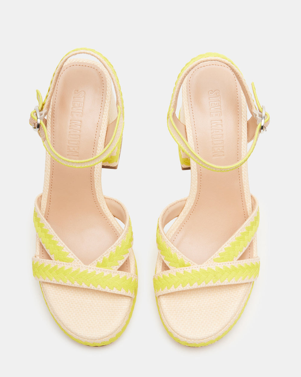 MIMOSA Yellow Women's Platform Block Heel | Steve Madden Sale