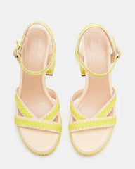 MIMOSA Yellow Women's Platform Block Heel | Steve Madden Sale