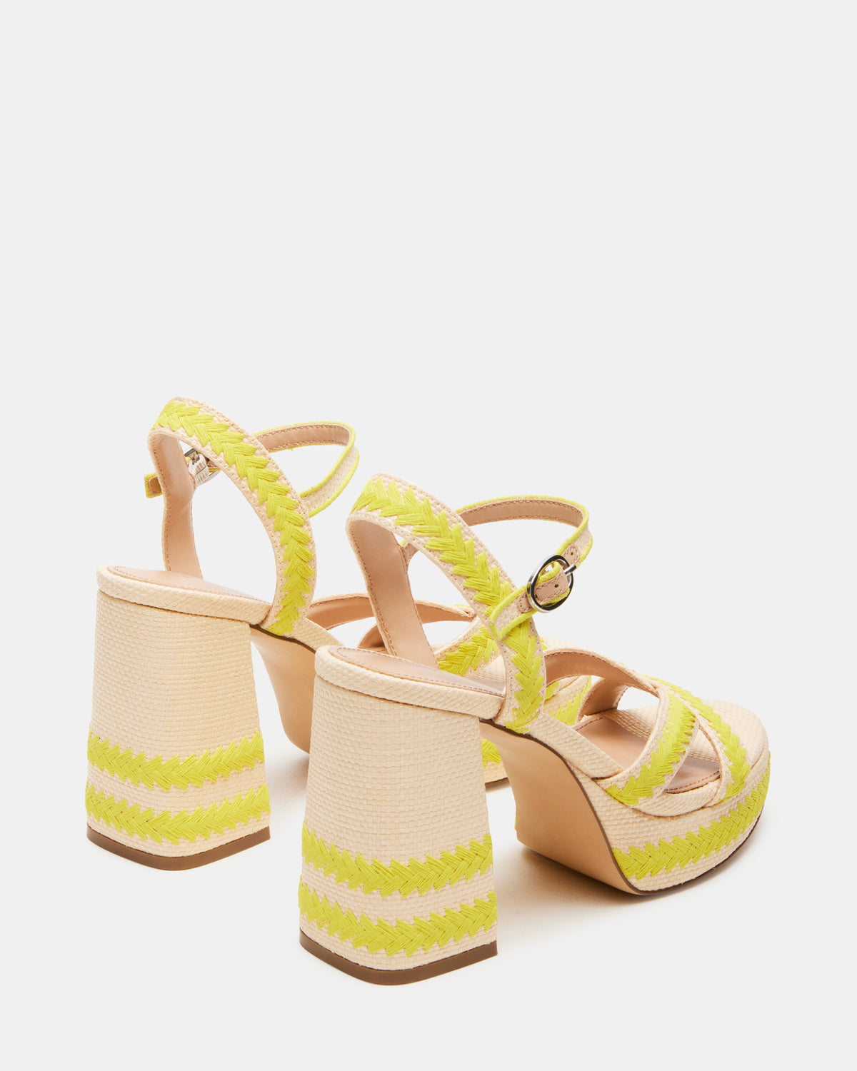 MIMOSA Yellow Women's Platform Block Heel | Steve Madden Sale