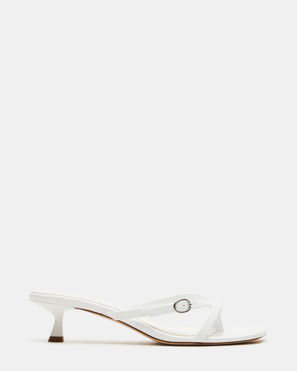 JANA White Strappy Mule Kitten Heel | Women's Heels | Steve Madden for Sale