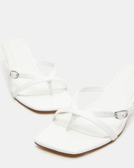 JANA White Strappy Mule Kitten Heel | Women's Heels | Steve Madden for Sale