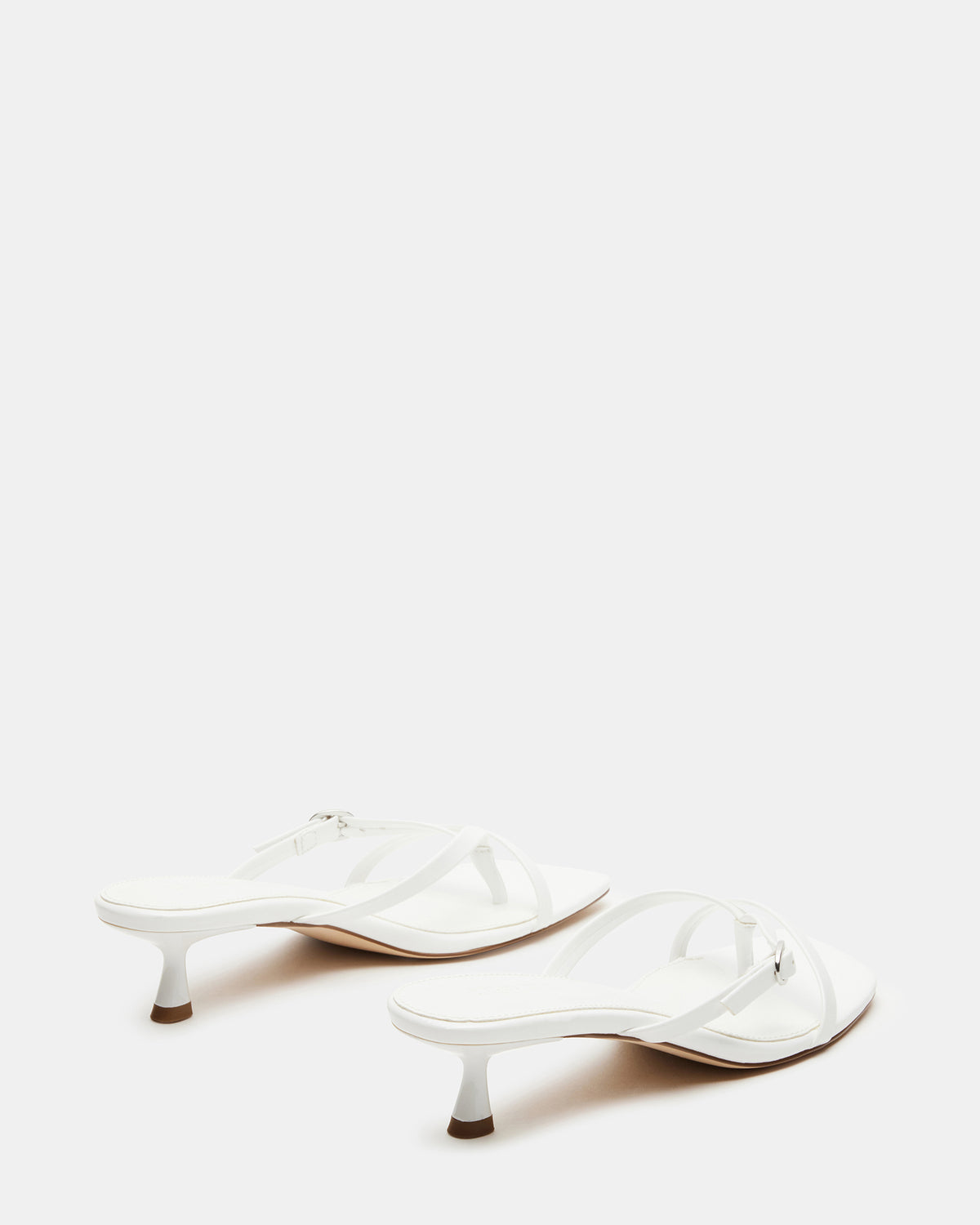 JANA White Strappy Mule Kitten Heel | Women's Heels | Steve Madden for Sale