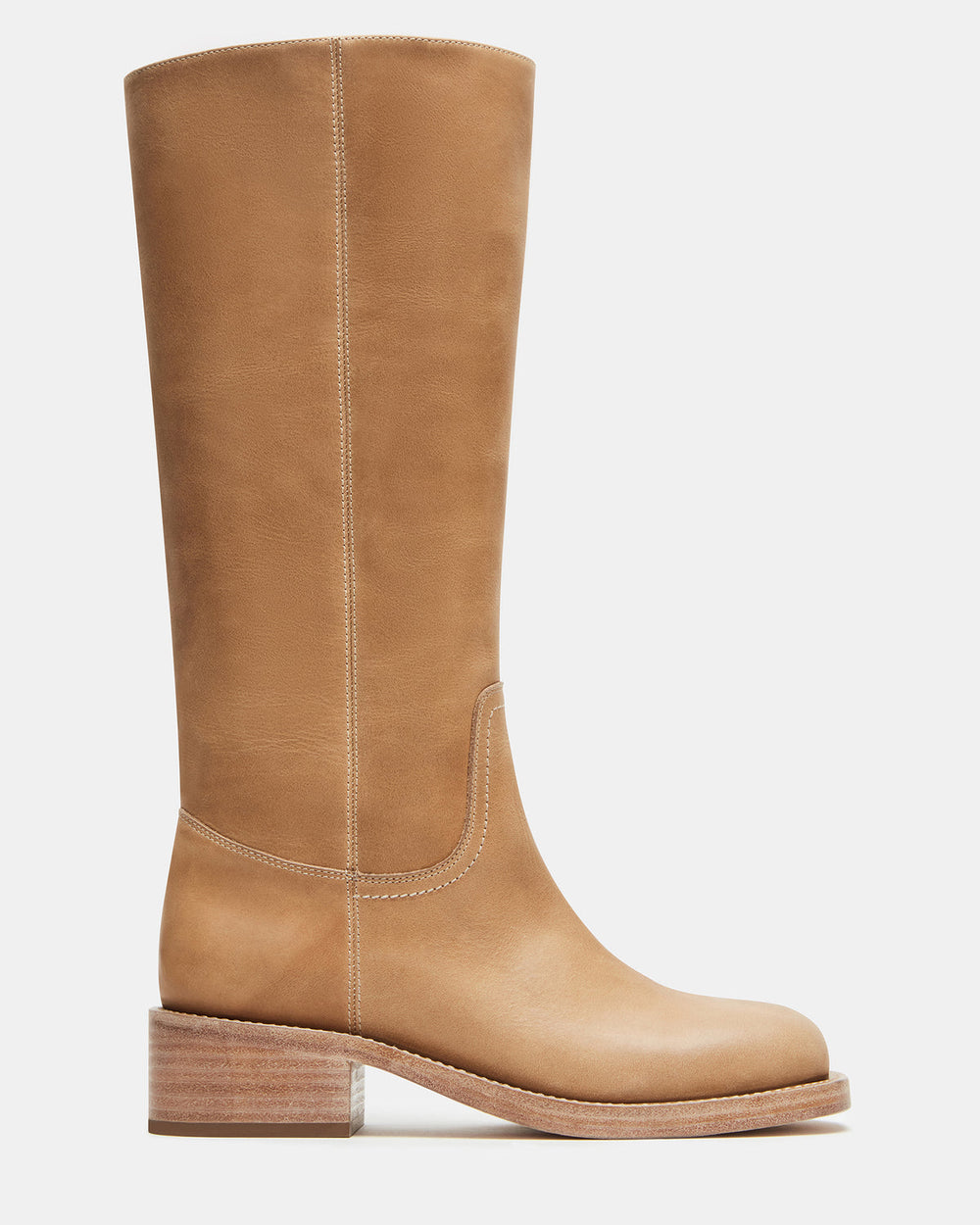 RIGGS Banana Leather Square-Toe Women's Boot | Steve Madden on Sale