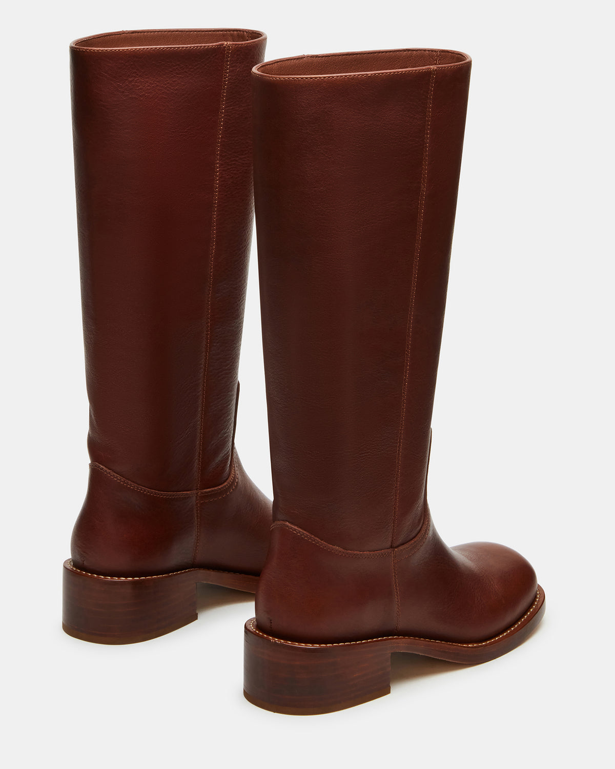 RIGGS Rust Leather Square-Toe Women's Boot | Steve Madden discount