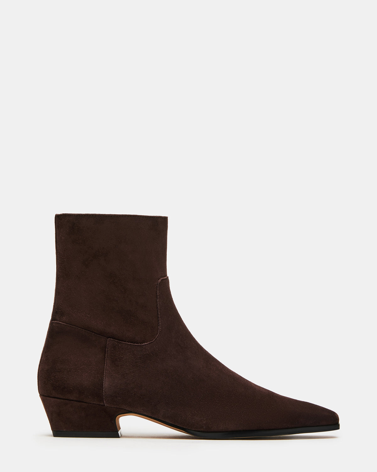 DUSTY Chocolate Brown Suede Women's Ankle Boot | Steve Madden online