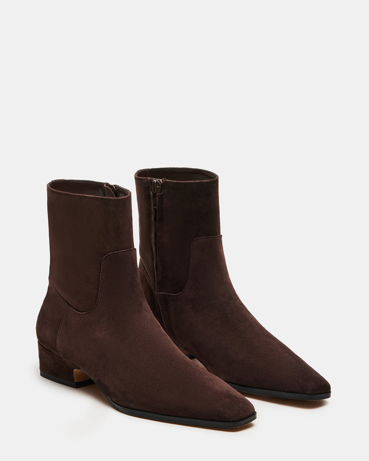 DUSTY Chocolate Brown Suede Women's Ankle Boot | Steve Madden online