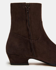 DUSTY Chocolate Brown Suede Women's Ankle Boot | Steve Madden online