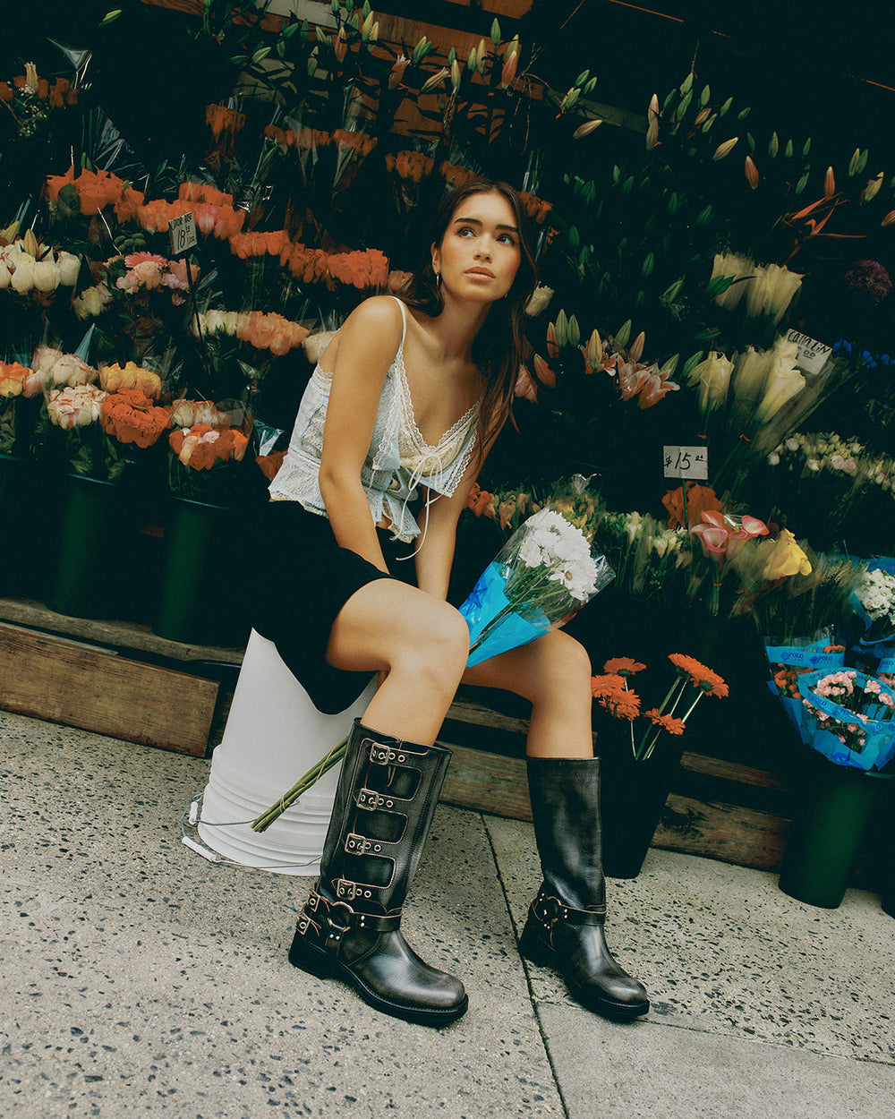 ROCKY Brown Distressed Women's Knee-High Moto Boots | Steve Madden on Sale