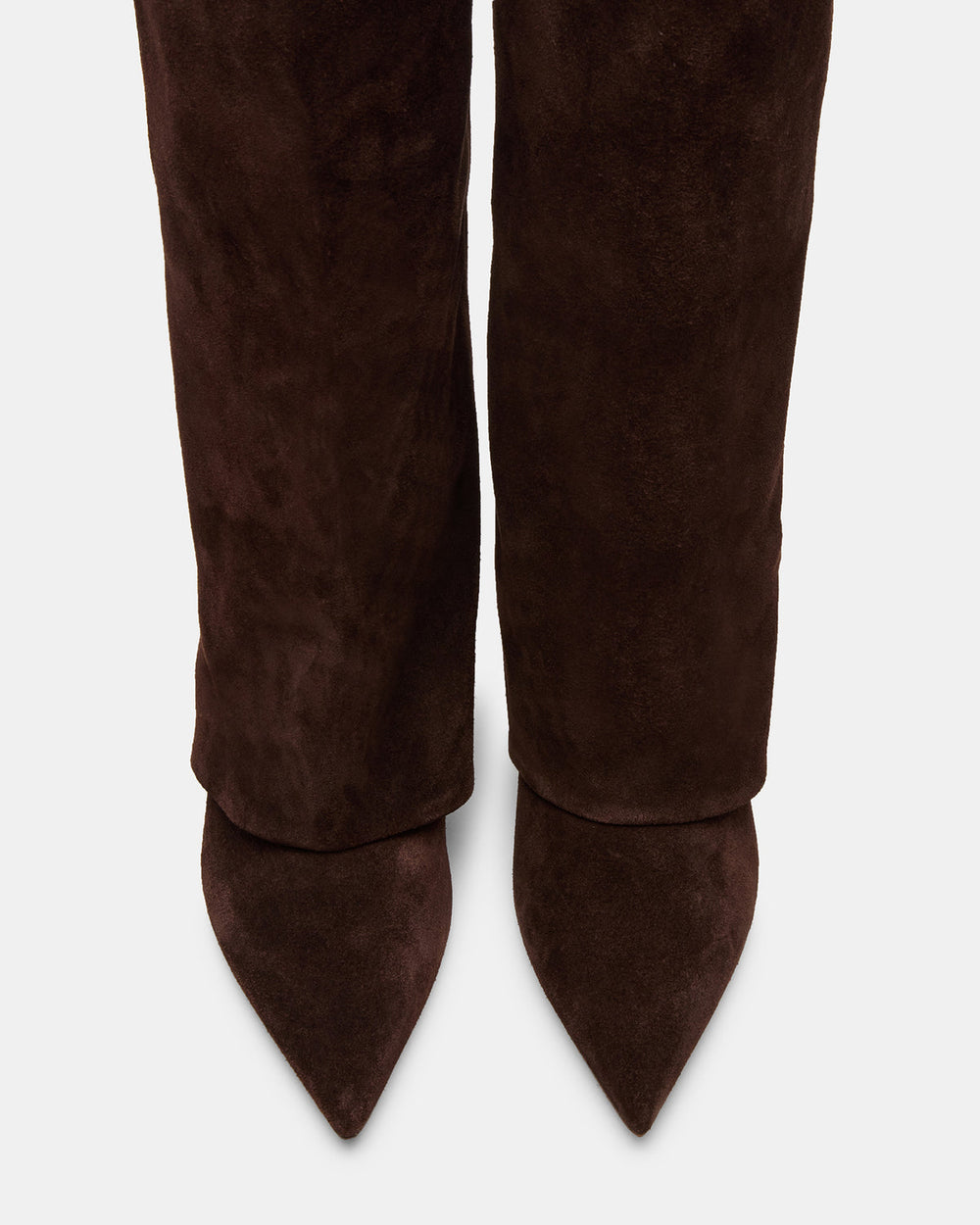 LUCA Brown Suede Pointed-Toe Cuffed Kitten Heel Women's Boot | Steve Madden online