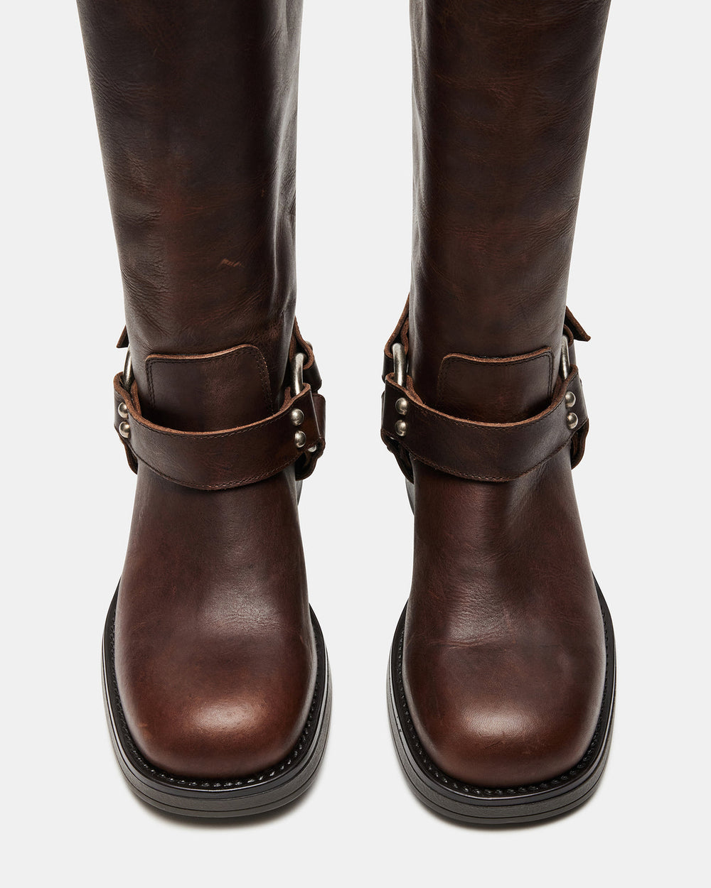 ASTOR Brown Leather Knee-High Boot | Women's Boots | Steve Madden US