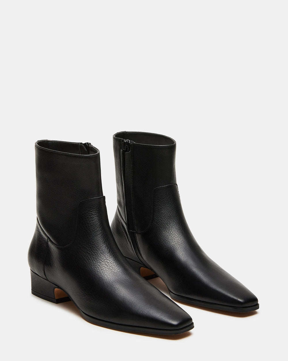 DUSTY Black Leather Women's Ankle Boot | Steve Madden Sale