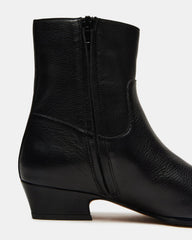 DUSTY Black Leather Women's Ankle Boot | Steve Madden Sale
