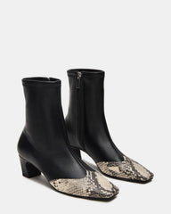 JETER Black Snake Square-Toe Women's Ankle Boot | Steve Madden on Sale