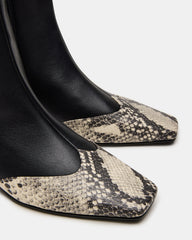 JETER Black Snake Square-Toe Women's Ankle Boot | Steve Madden on Sale