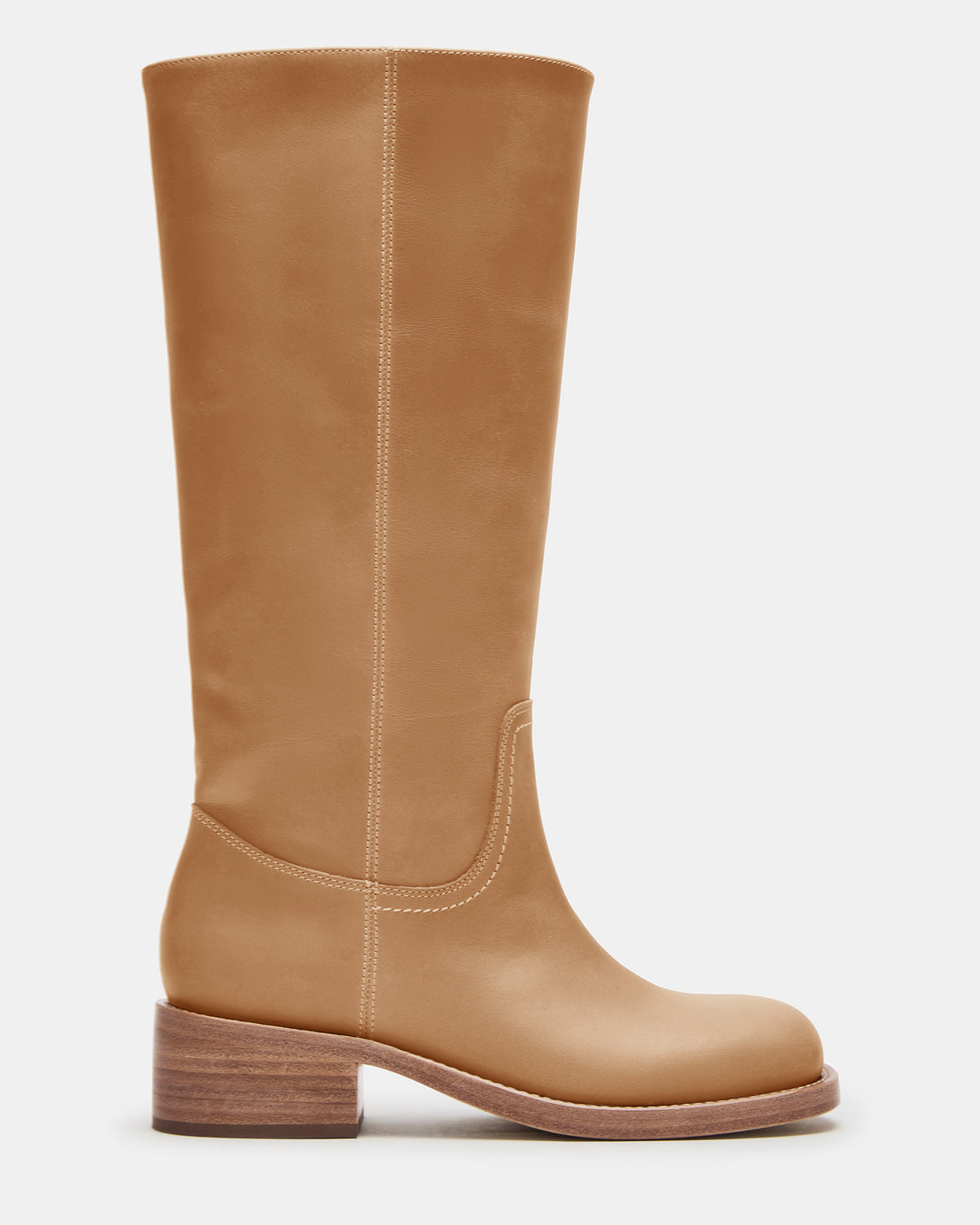 RIGGS Banana Leather Wide Calf Square-Toe Women's Boot | Steve Madden outlet