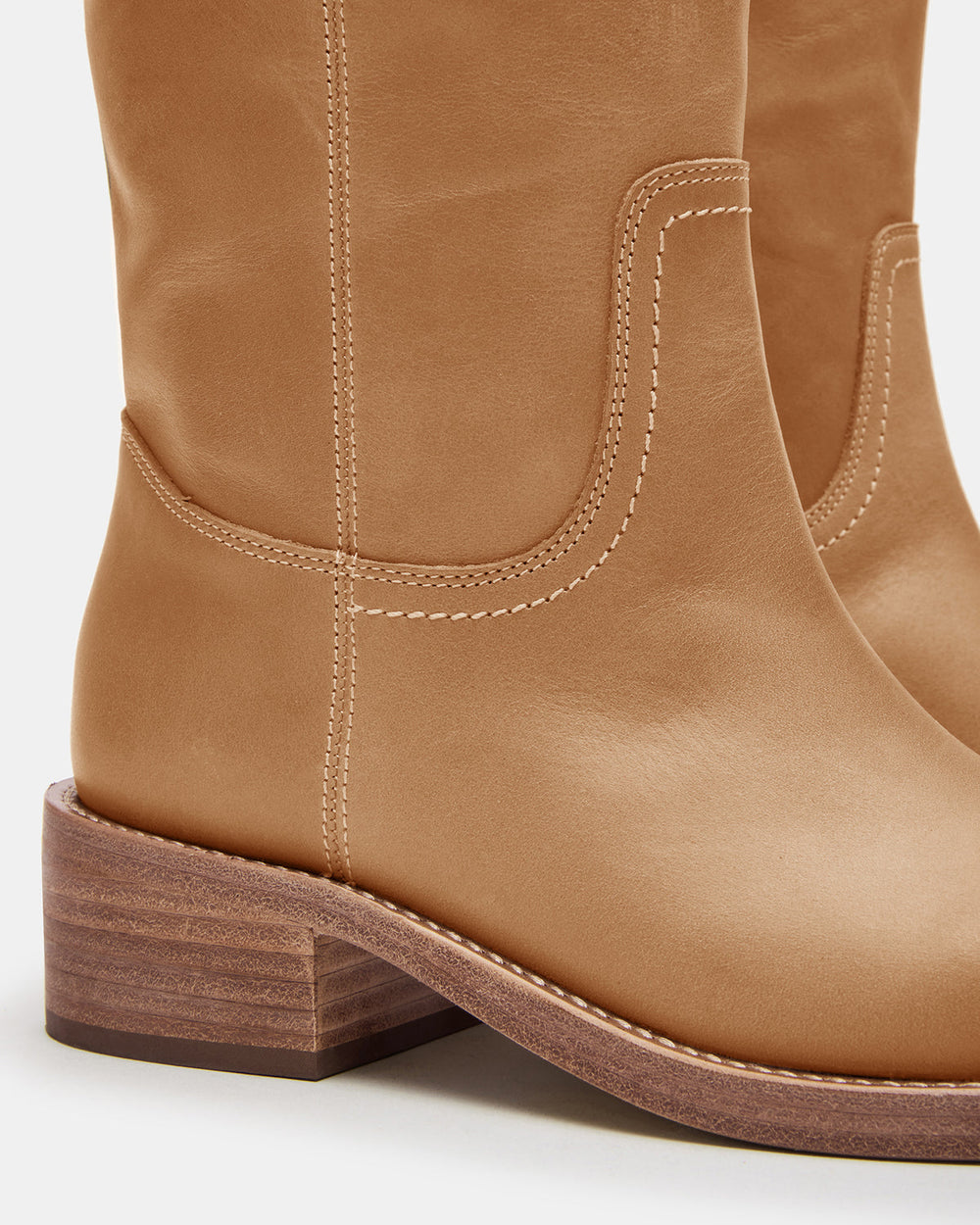 RIGGS Banana Leather Wide Calf Square-Toe Women's Boot | Steve Madden outlet