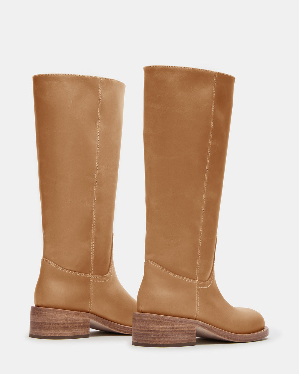 RIGGS Banana Leather Wide Calf Square-Toe Women's Boot | Steve Madden outlet