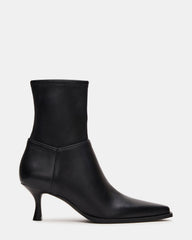 STASIA Black Pointed-Toe Kitten Heel Women's Ankle Boot | Steve Madden on Sale