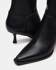 STASIA Black Pointed-Toe Kitten Heel Women's Ankle Boot | Steve Madden on Sale