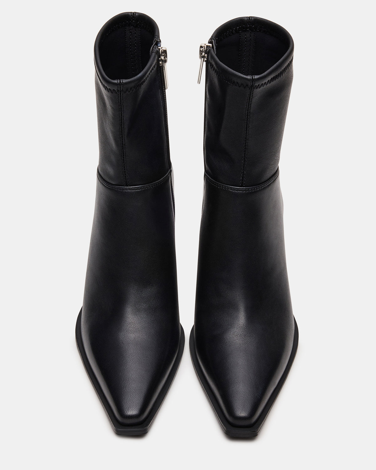 STASIA Black Pointed-Toe Kitten Heel Women's Ankle Boot | Steve Madden on Sale
