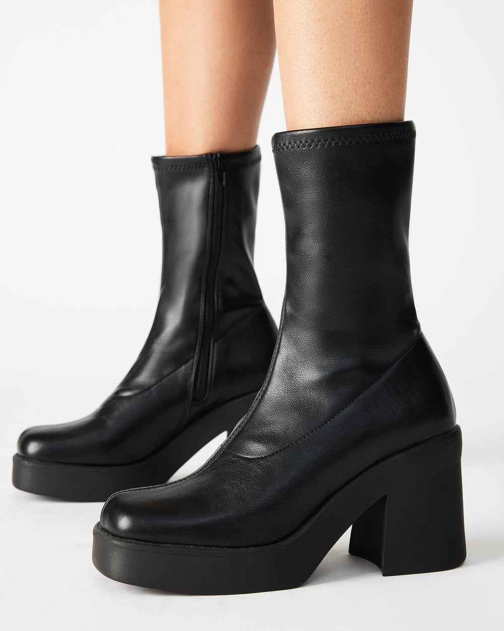 KLAYTON Black Platform Ankle Boot | Women's Booties | Steve Madden discount