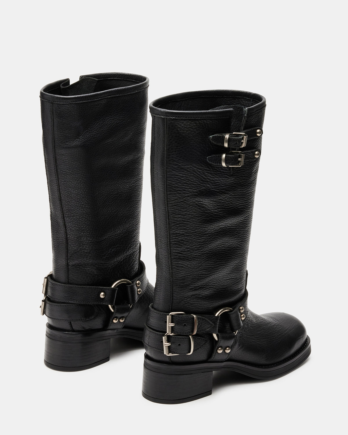 ASTOR Black Leather Knee-High Boot | Women's Boots | Steve Madden online