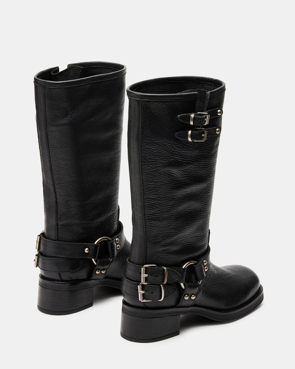 ASTOR Black Leather Knee-High Boot | Women's Boots | Steve Madden online
