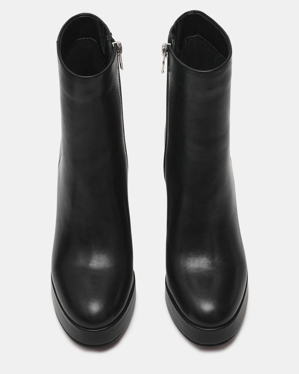 TYRA Black Leather Platform Block Heel Women's Ankle Boot | Steve Madden US