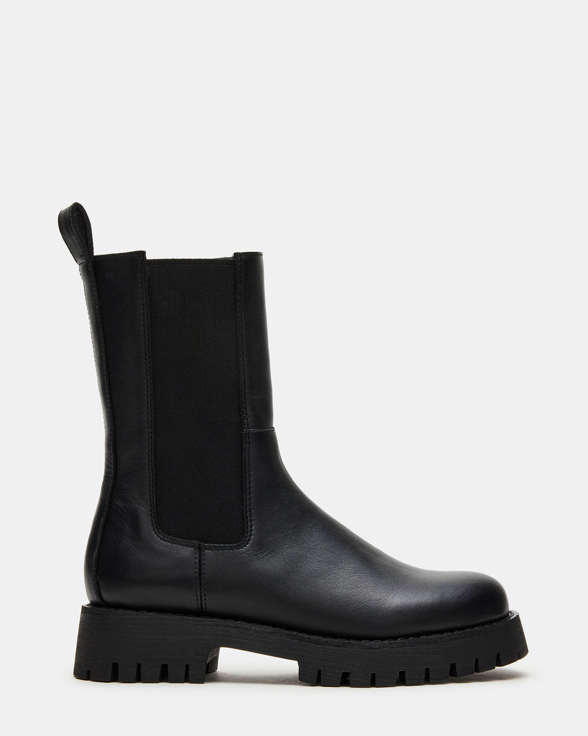 LOWA Black Leather Lug Chelsea Platform Women's Ankle Boot | Steve Madden outlet