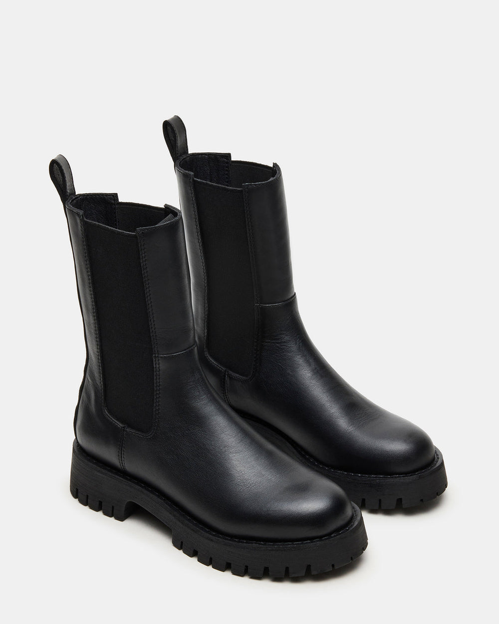 LOWA Black Leather Lug Chelsea Platform Women's Ankle Boot | Steve Madden outlet