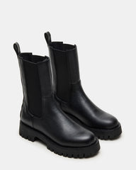 LOWA Black Leather Lug Chelsea Platform Women's Ankle Boot | Steve Madden outlet