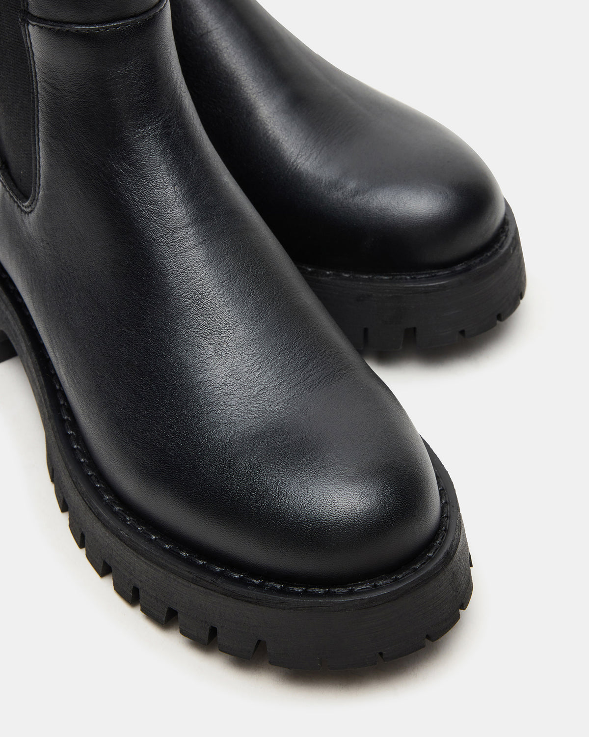 LOWA Black Leather Lug Chelsea Platform Women's Ankle Boot | Steve Madden outlet